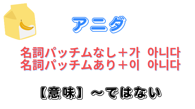 【名詞】韓国語の否定形『가/이 아니다』